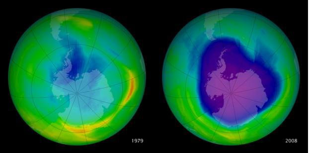 radiografía de la capa de ozono