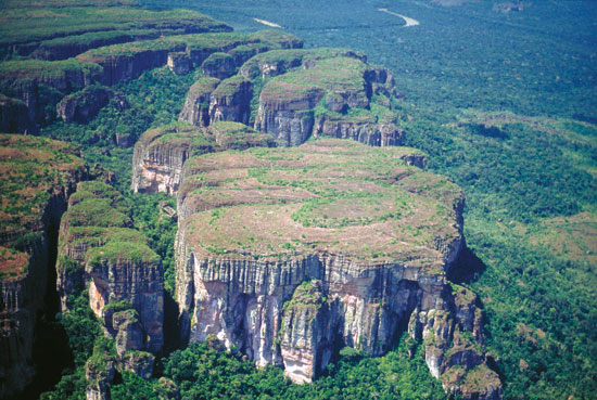 El Parque Nacional de Chiribiquete, famoso por sus bosques de tepuy.