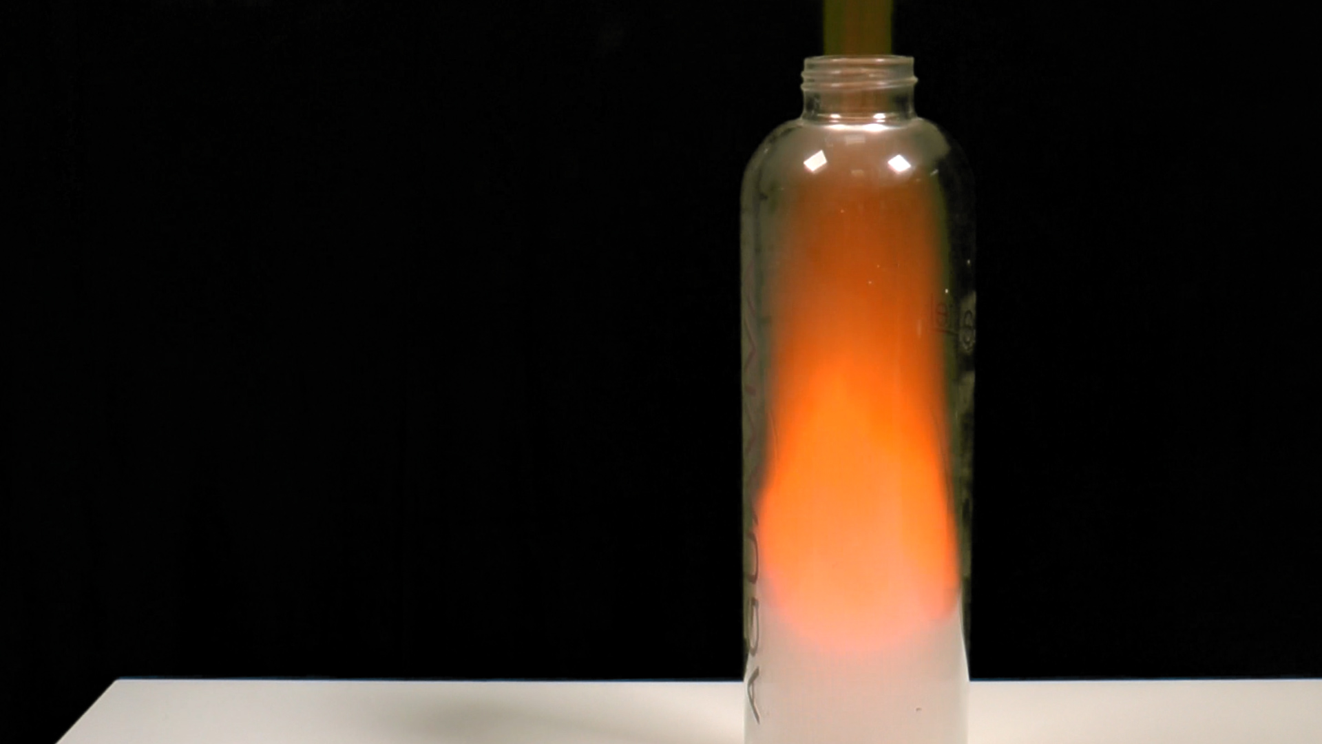 Combustión de etanol para vaciar una botella - Fundación Aquae