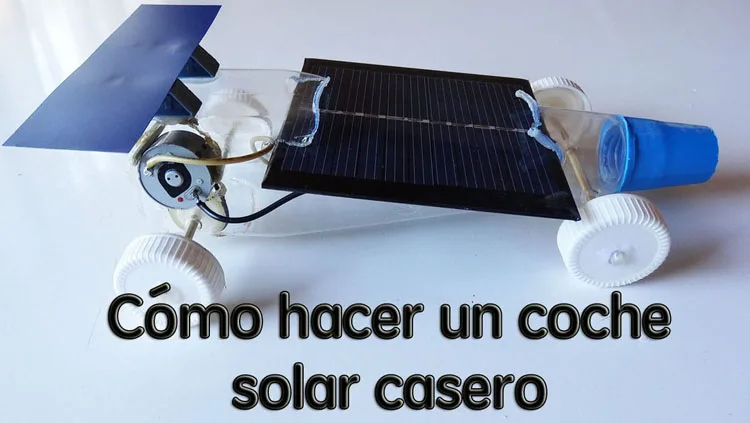 Coche solar casero de juguete 