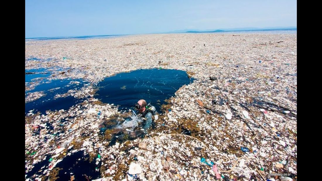 isla de basura del océano pacífico