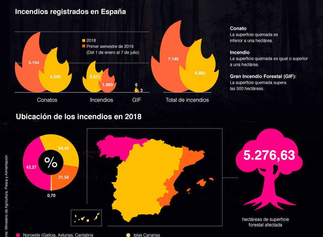 Los Incendios Forestales Afectan Cinco Provincias Hacia Donde Se | My ...