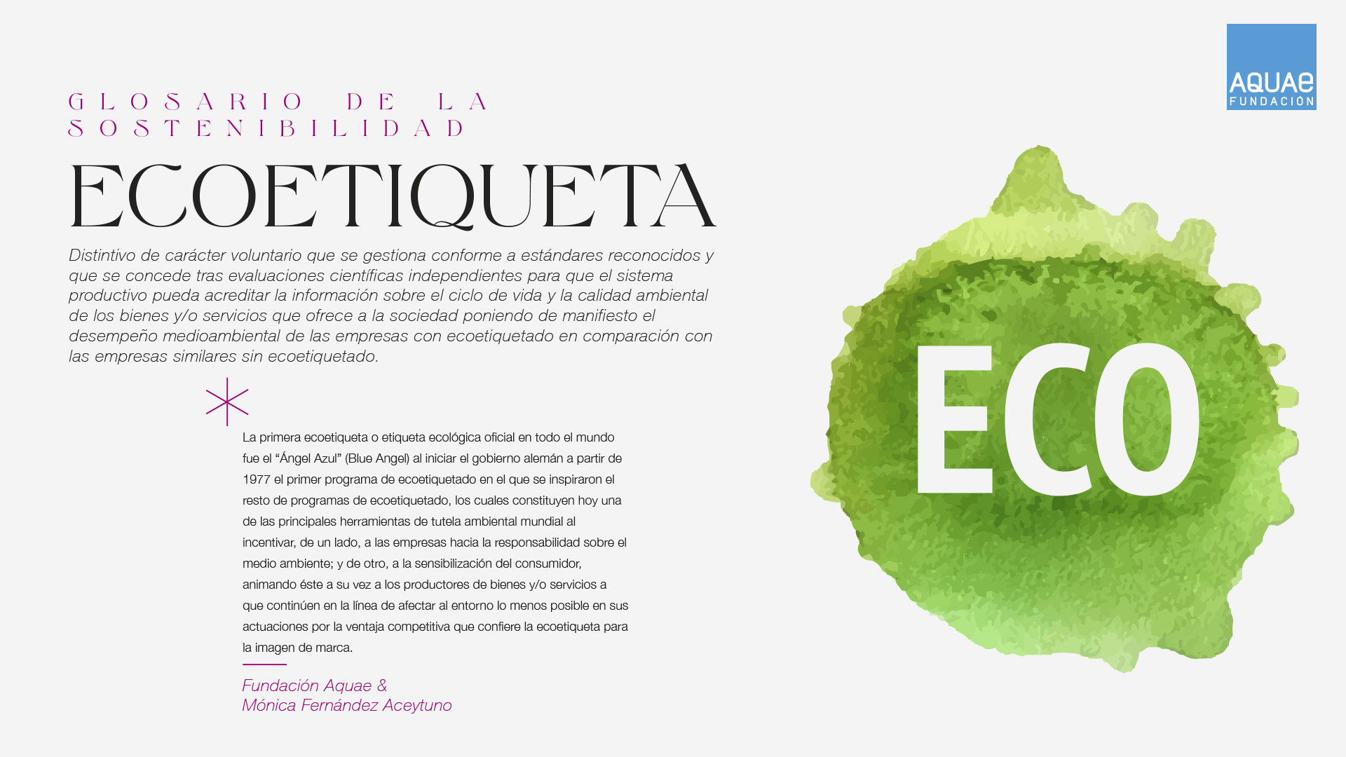 Glosario de la Sostenibilidad - Ecoetiqueta