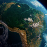 América del Sur a vista de satélite crédito Adobe Stock